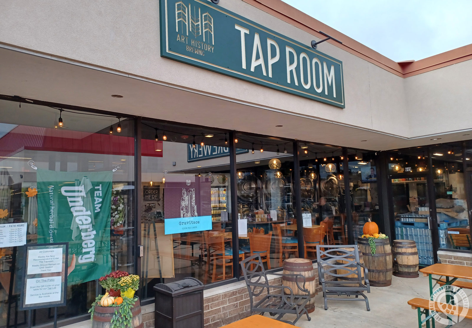 Front of the Art History Brewing Building