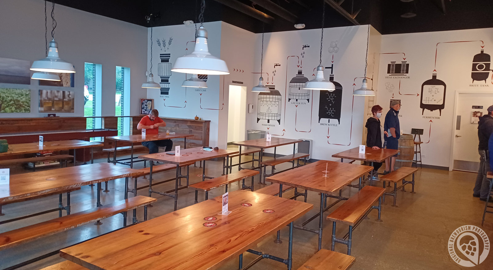 View of tasting room in Penrose Brewing