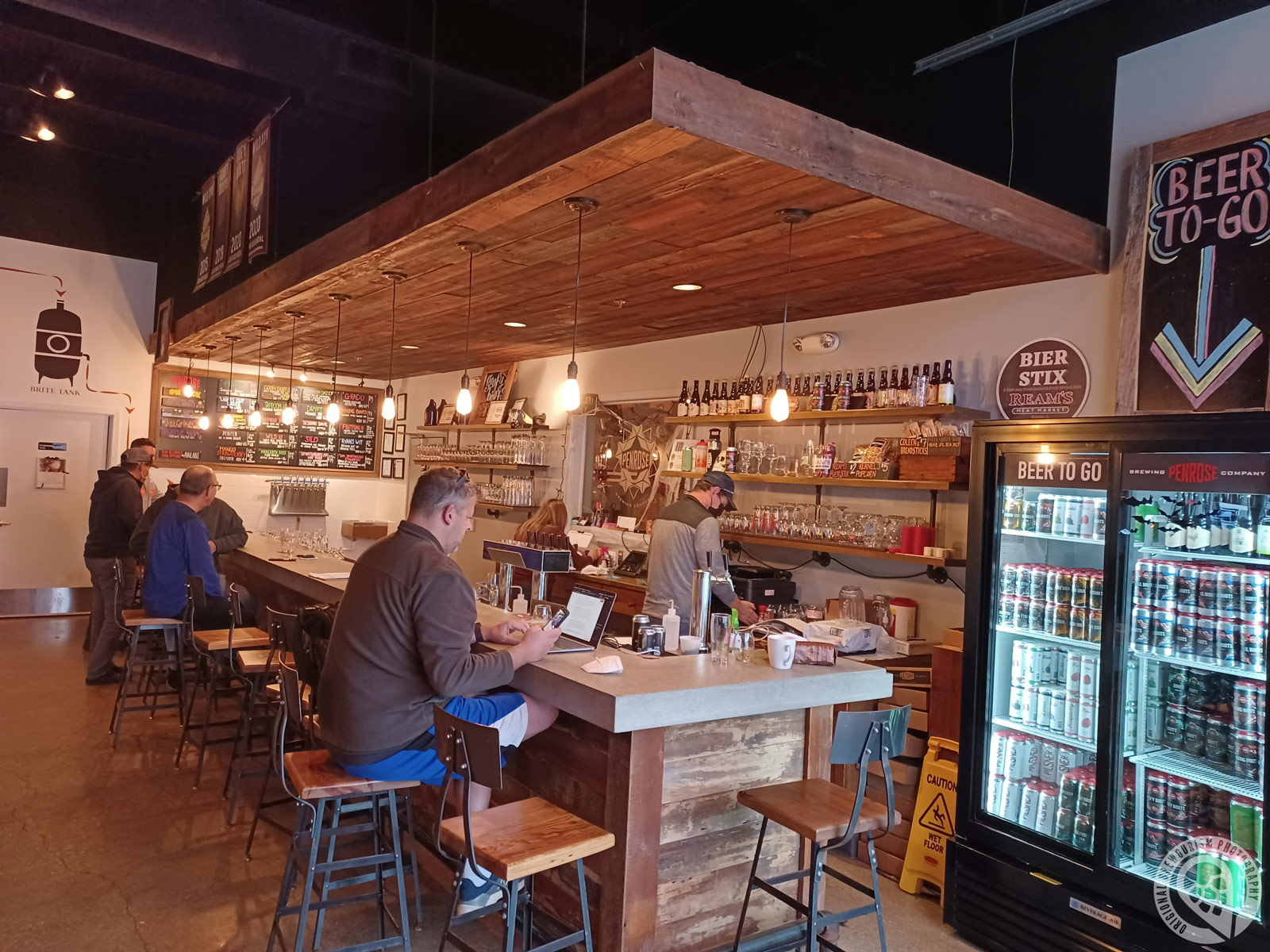 View of bar from Penrose Brewing