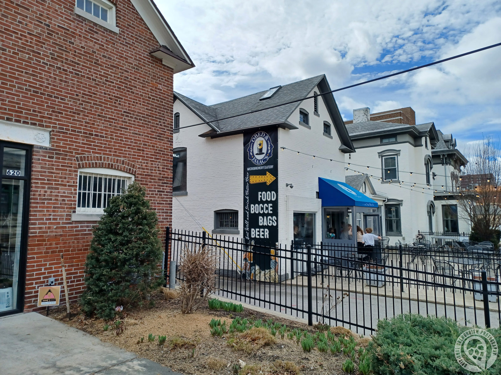 Side of brewery and restaurant at Obed and Isaac